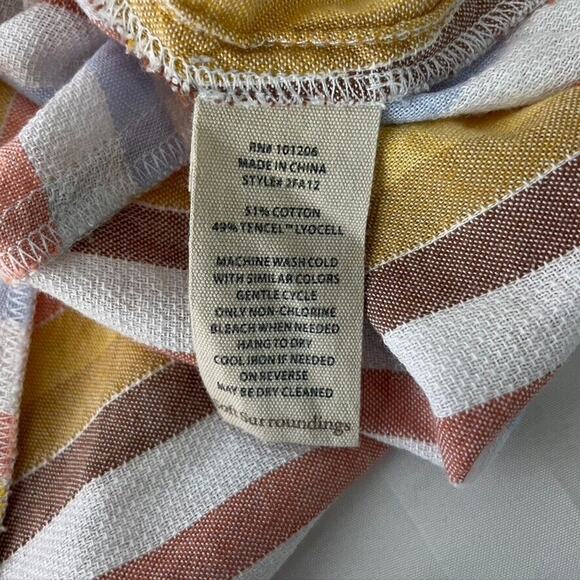 Soft Surrounding Striped Long Sleeve Beach Shirt Size Medium Women’s - Picture 6 of 10